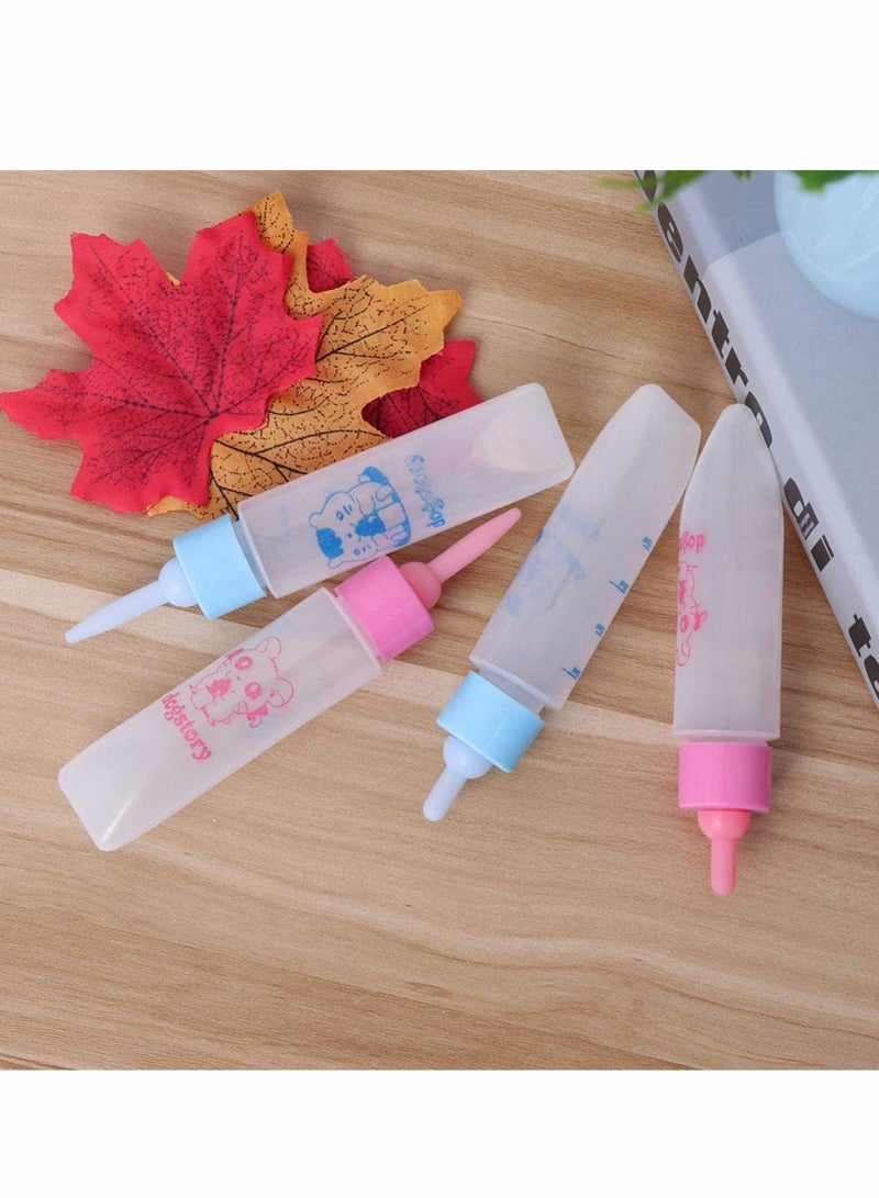 مغذي الحيوانات الأليفة حديثي الولادة أربعة حليب الحيوانات الأليفة زجاجة زجاجة زجاجة التمريض تغذية زجاجة الماء تغذية الحليب للجرو السنجاب القطط الهامستر حيوانات صغيرة - Image 4